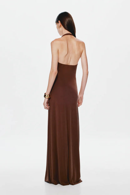 BROWN JENNIFER CUPRO MAXI