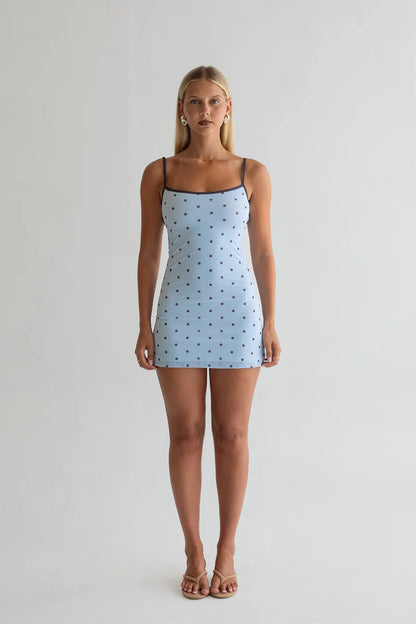 BLUE POLKA CHAR MINI
