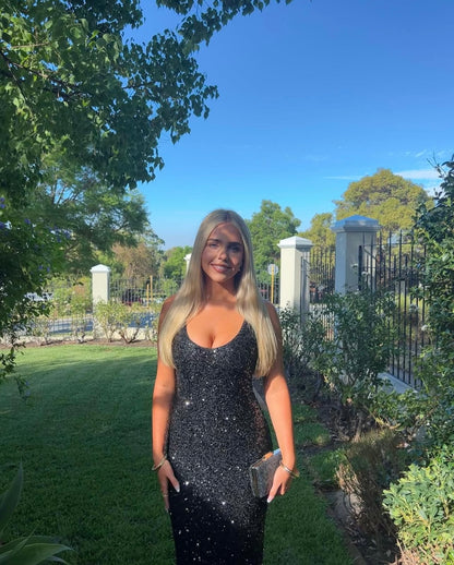 BLACK JANHVI MAXI DRESS