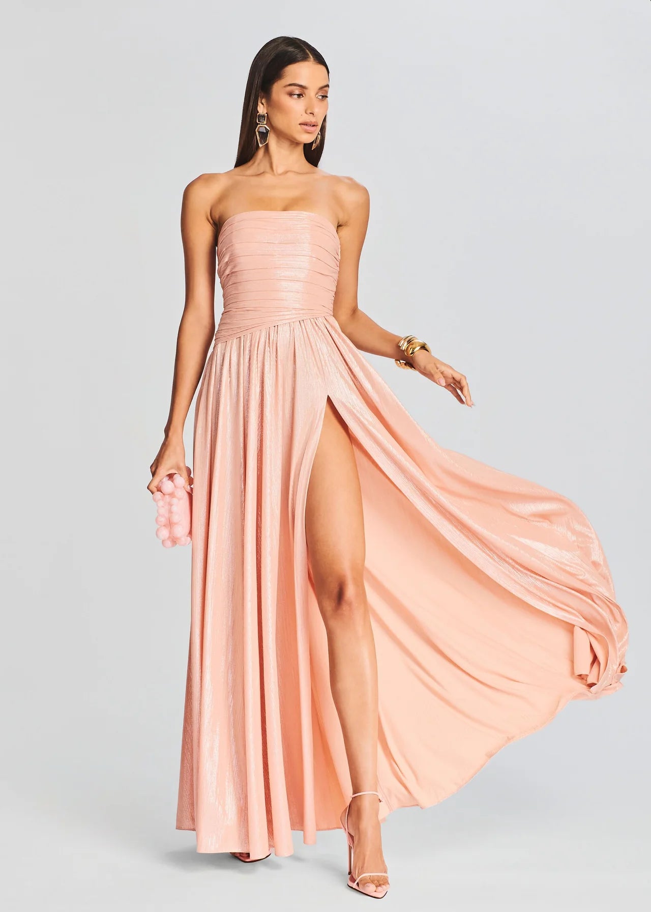 PEACH JACIE DRESS