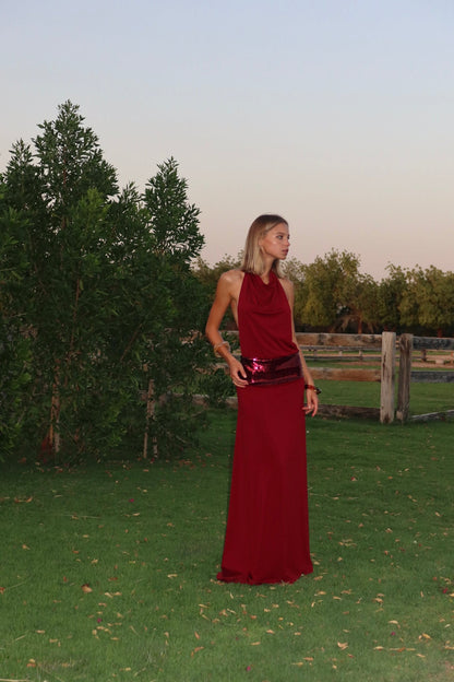 WINE ADELE GOWN