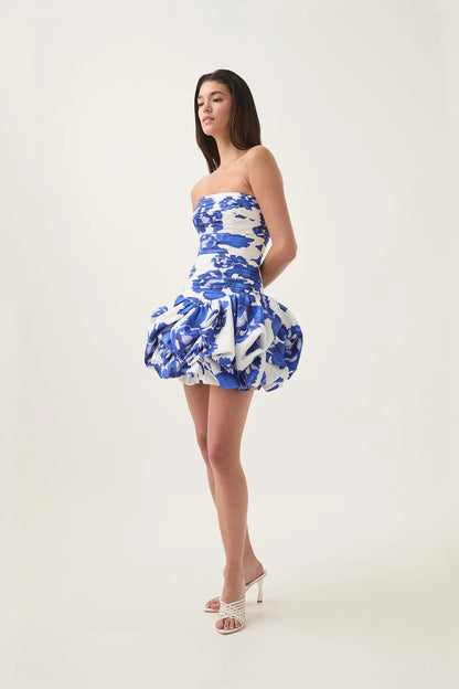COBALT BEHOLD BUBBLE HEM MINI