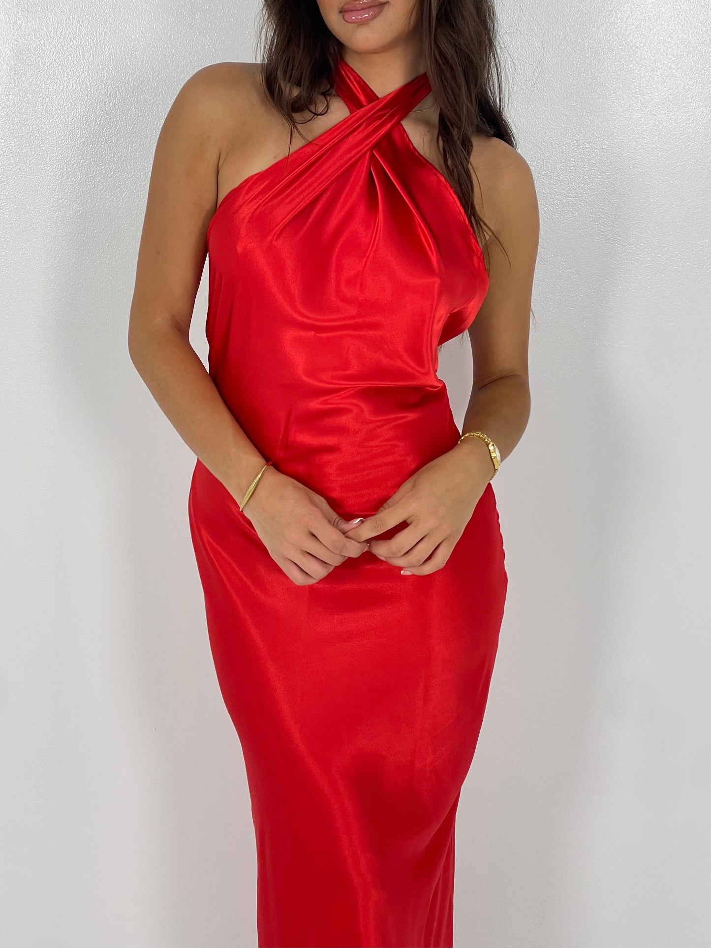 RED CROSSOVER MAXI