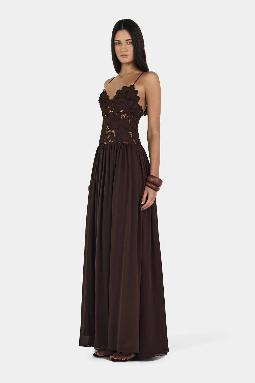 STEPHANIE MAXI DRESS BROWN