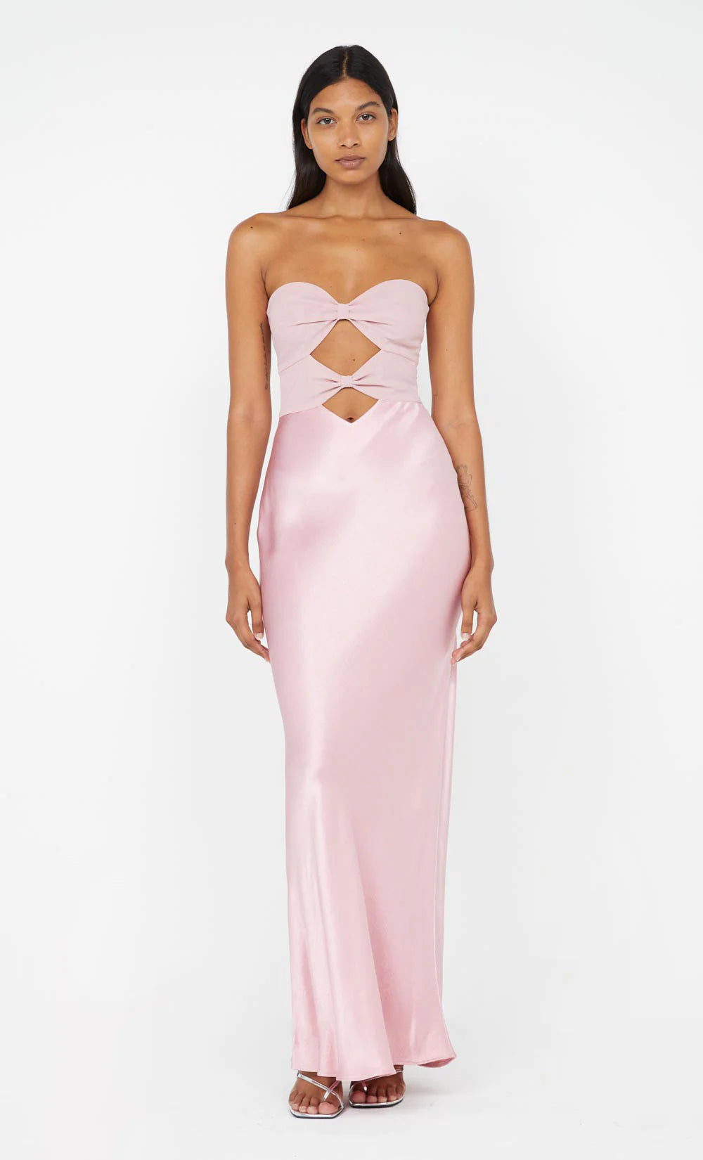 PINK HALLE STRAPLESS GOWN