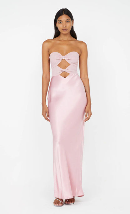 PINK HALLE STRAPLESS GOWN - SALE