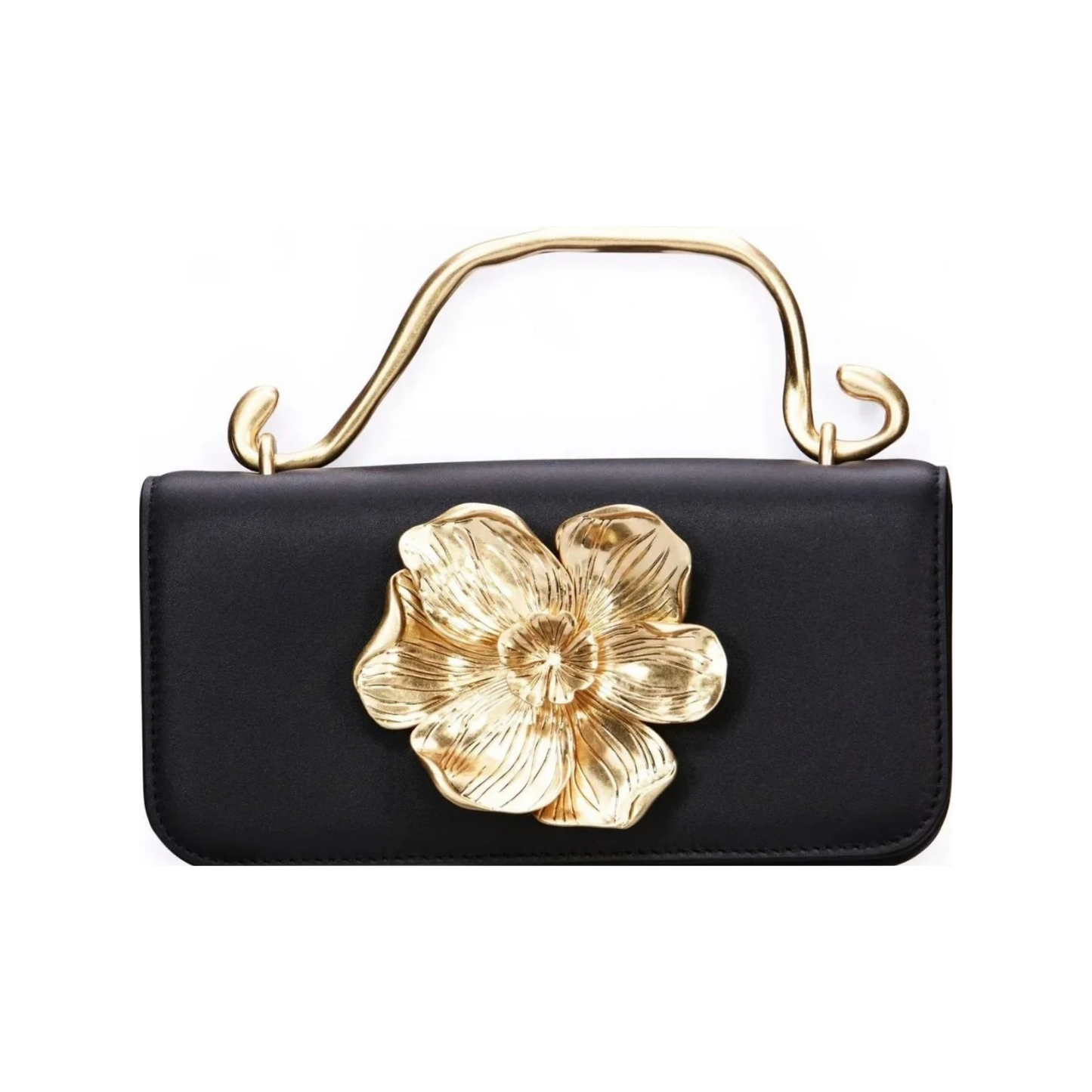 ALESSIA FLOWER CLUTCH - BLACK