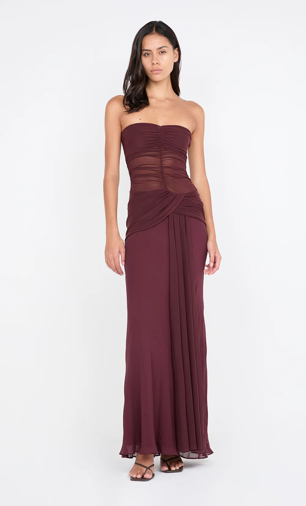 PLUM NOEMI STRAPLESS GOWN
