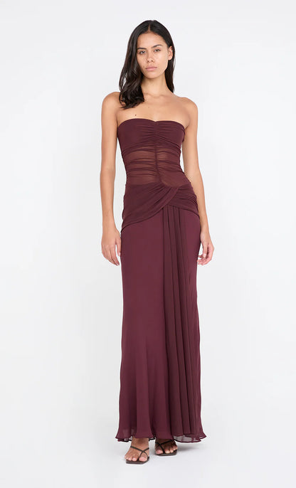 PLUM NOEMI STRAPLESS GOWN