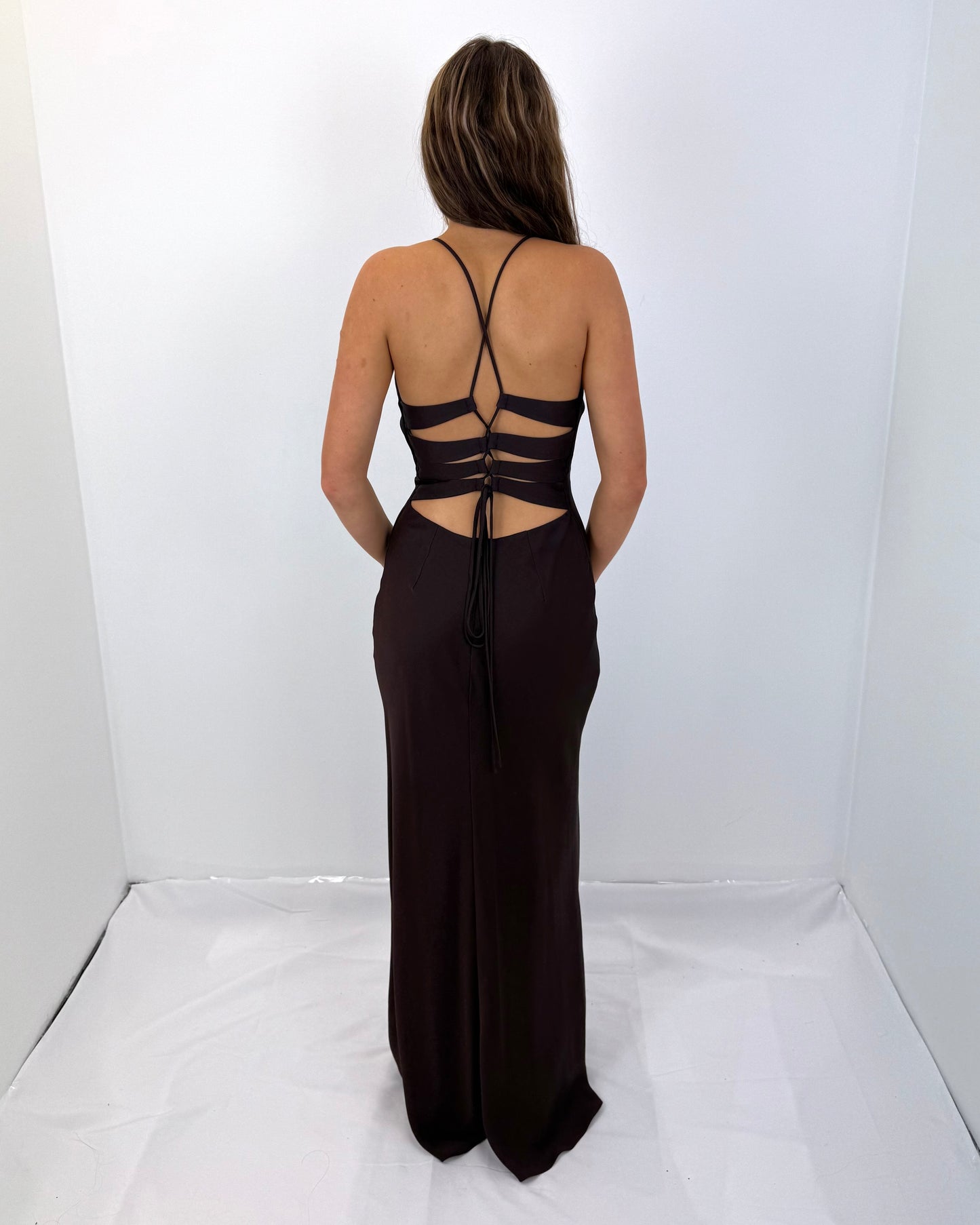 TRUFFLE TIME TO SHINE SLIP DRESS