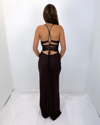 TRUFFLE TIME TO SHINE SLIP DRESS