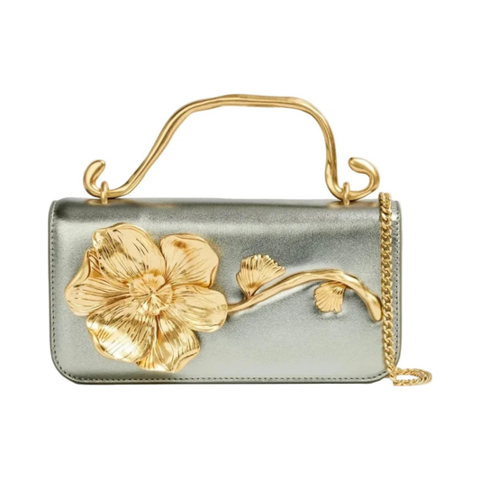 CELESTE FLOWER CLUTCH - ICE BLUE