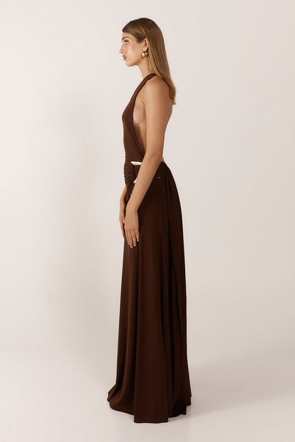 BROWN GAIA GOWN