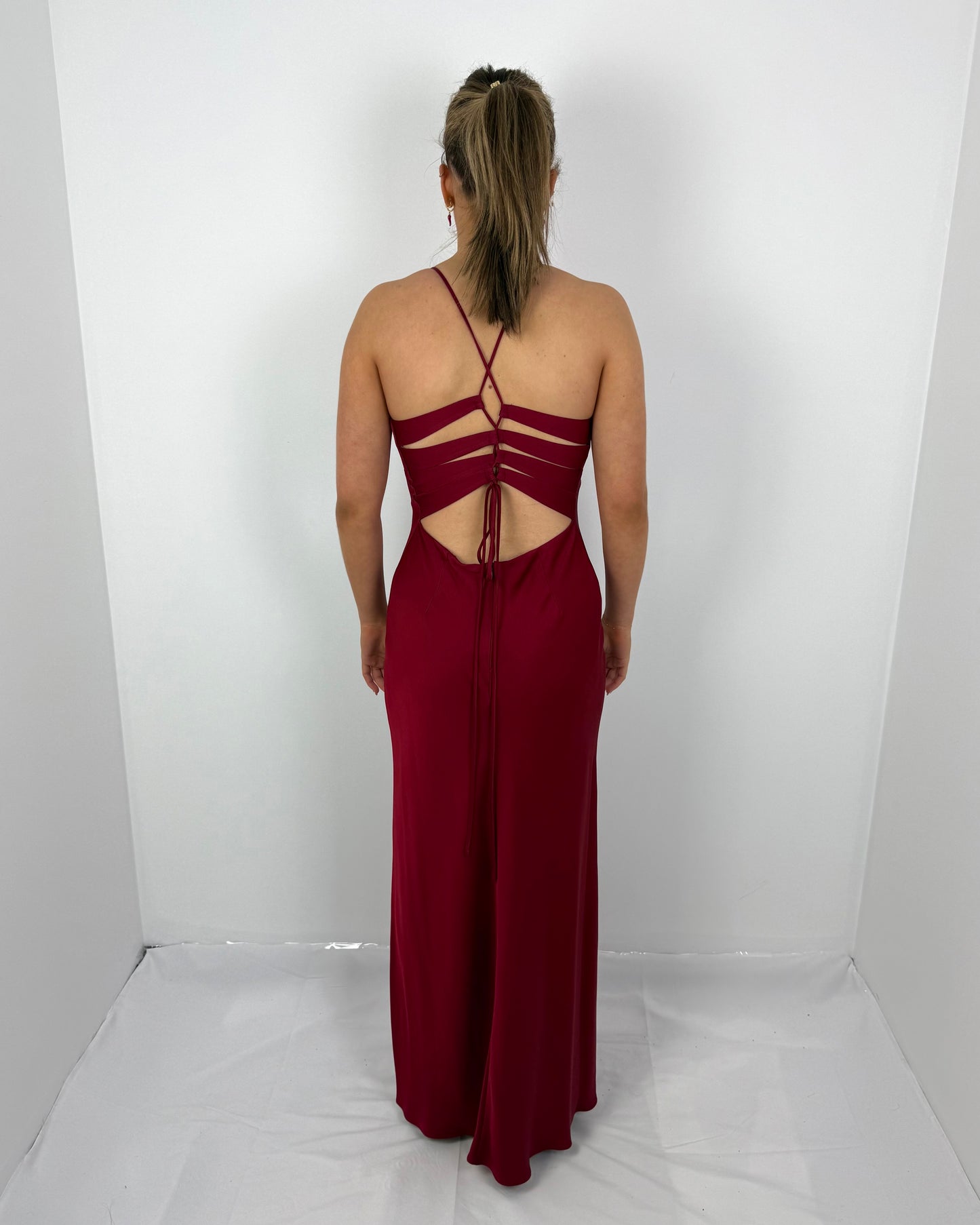 CRANBERRY TIME TO SHINE SLIP DRESS