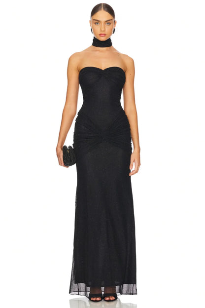 BLACK STARLITE DRESS