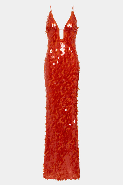 SAPPHIRE SEQUIN MAXI DRESS