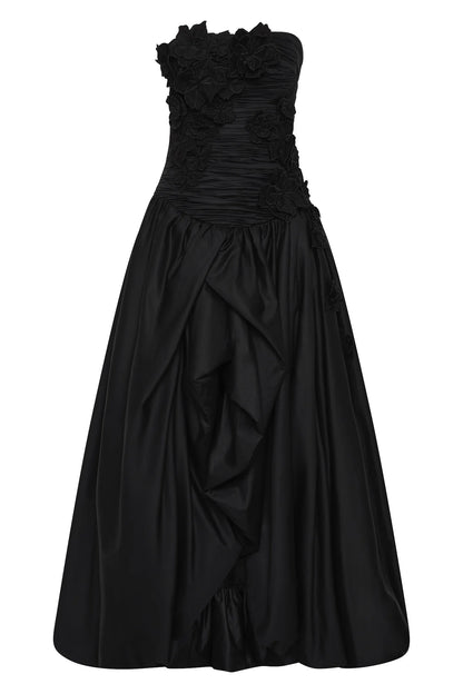 BLACK SPLENDOUR FLOWER GOWN