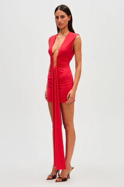 RED JENNIFER CUPRO MINI