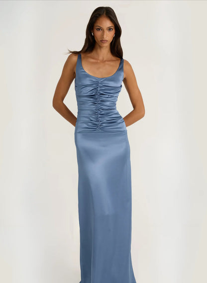 BLUE ATLEIN GOWN