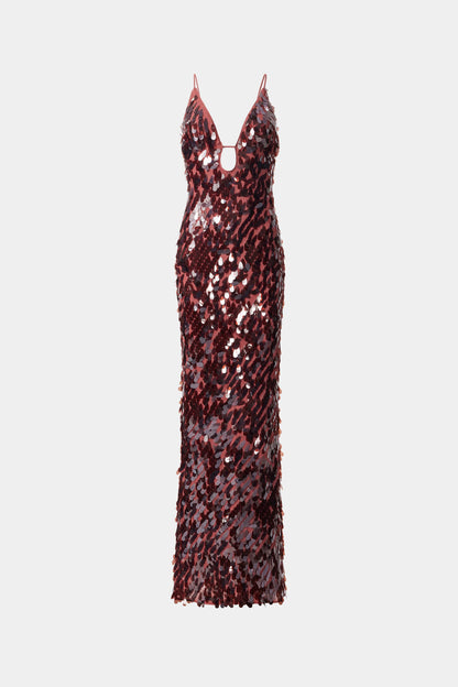FIG SAPPHIRE SEQUIN MAXI DRESS
