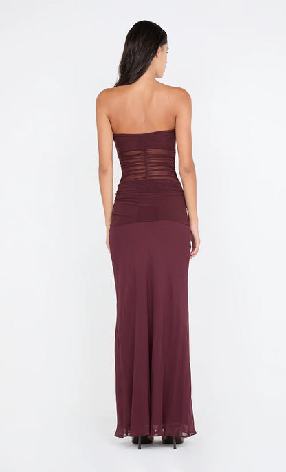PLUM NOEMI STRAPLESS GOWN