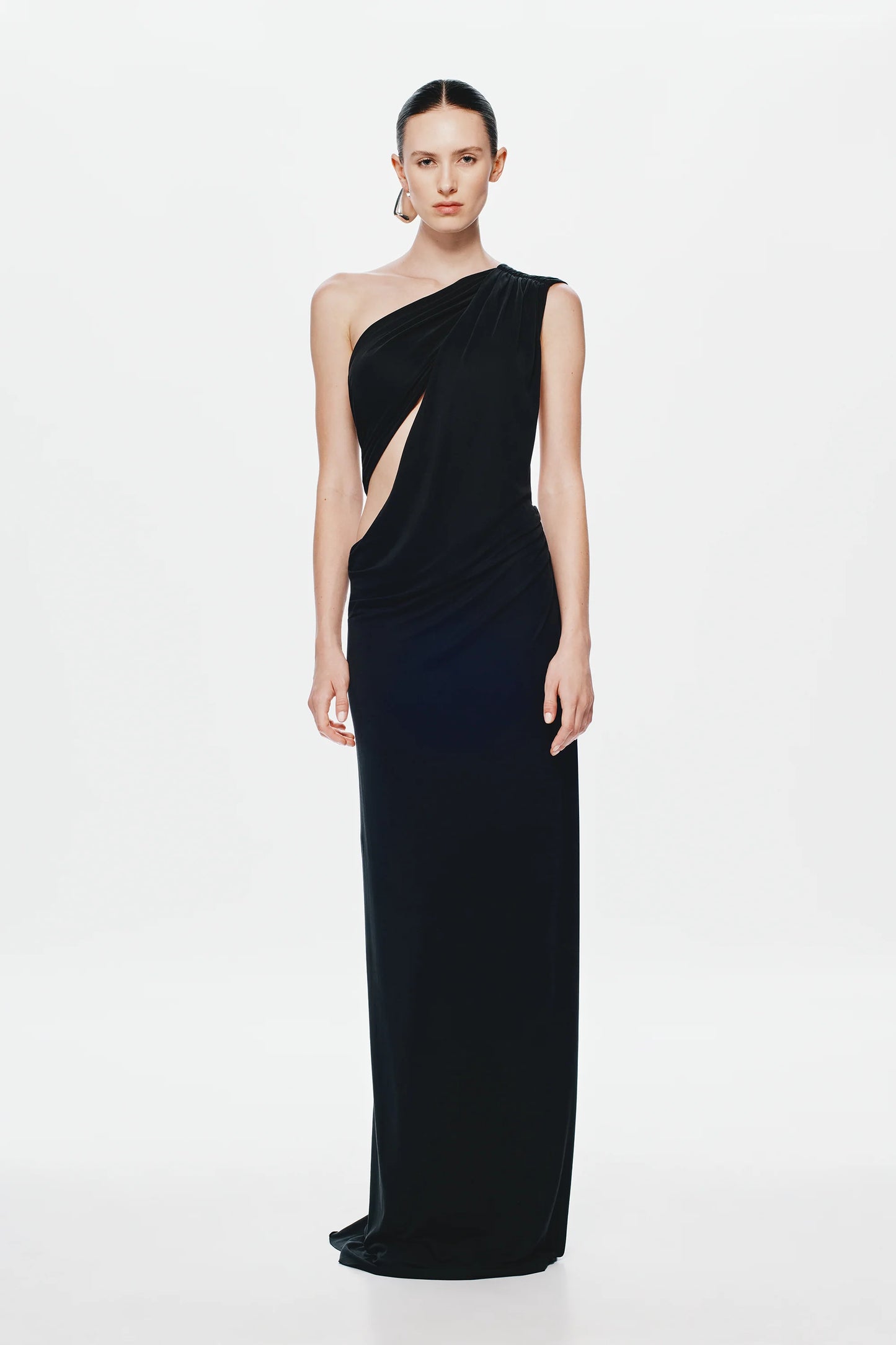 BLACK SOLSTICE CUPRO DRESS