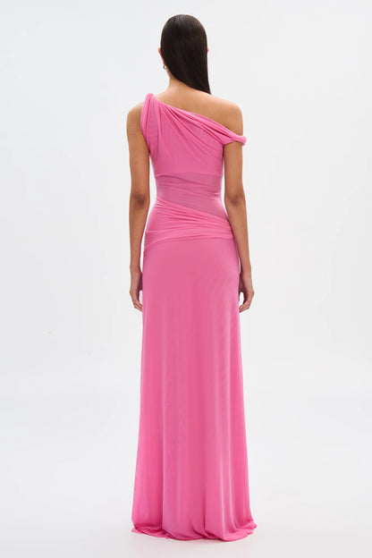 ORCHID PINK SISAL MESH DRESS