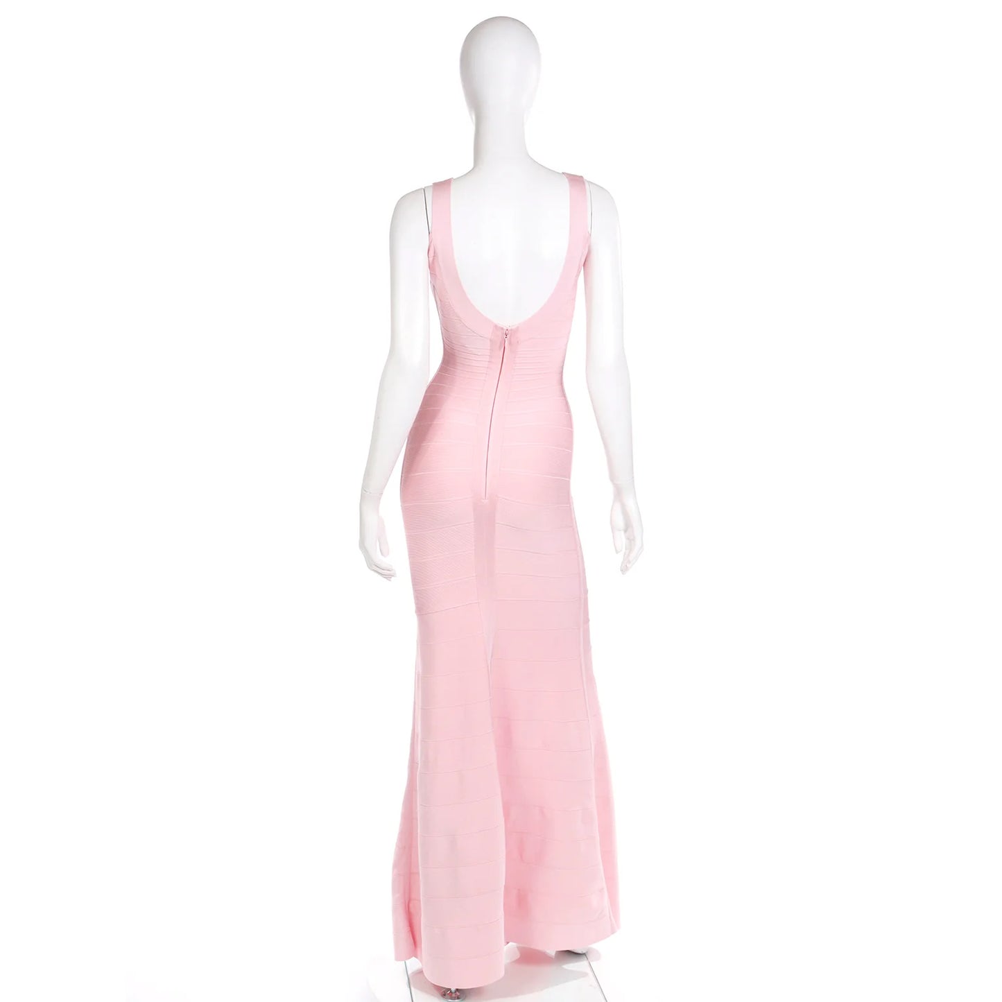 LIGHT PINK FLUTED BANDAGE GOWN