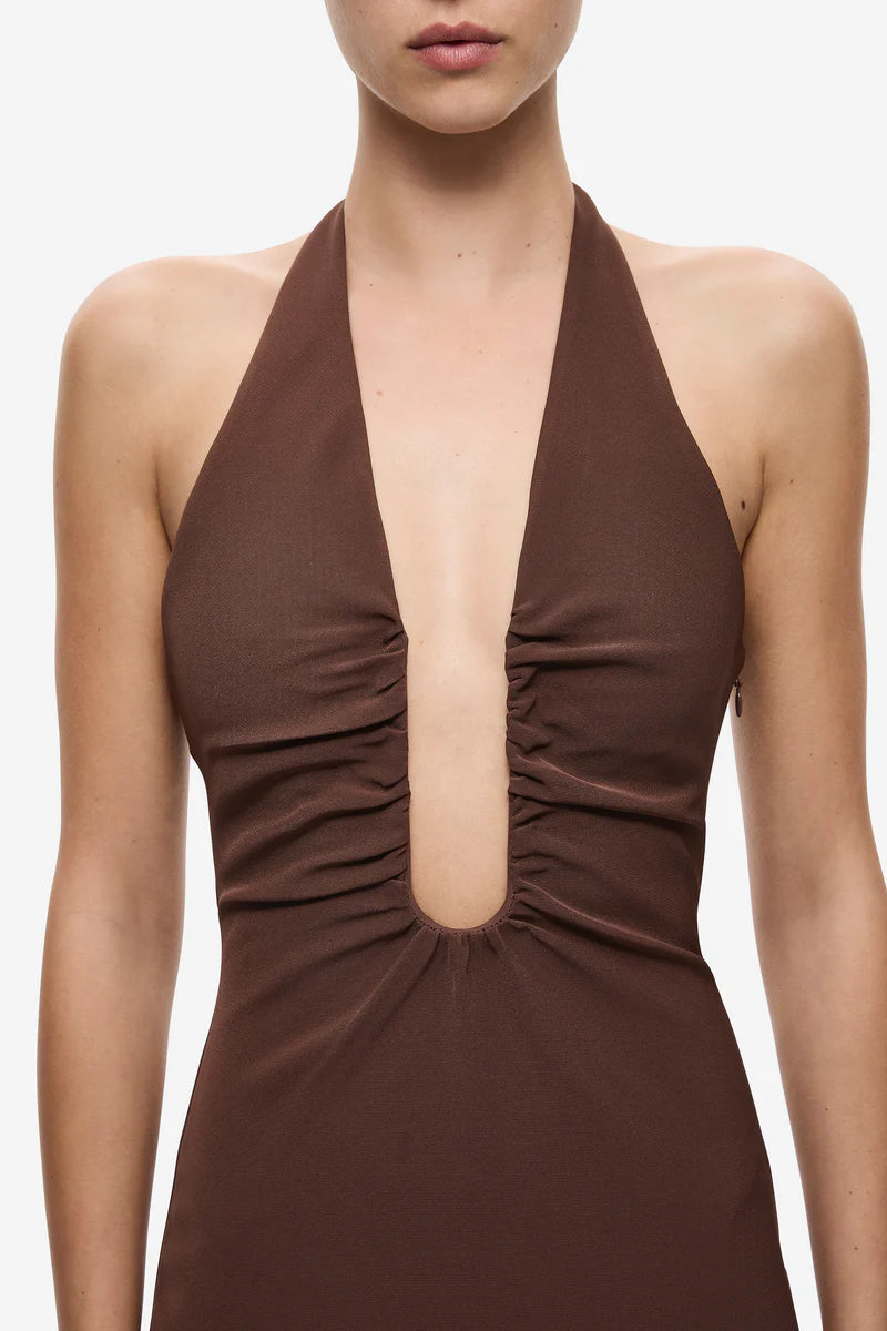 BROWN ALUSIA DRESS