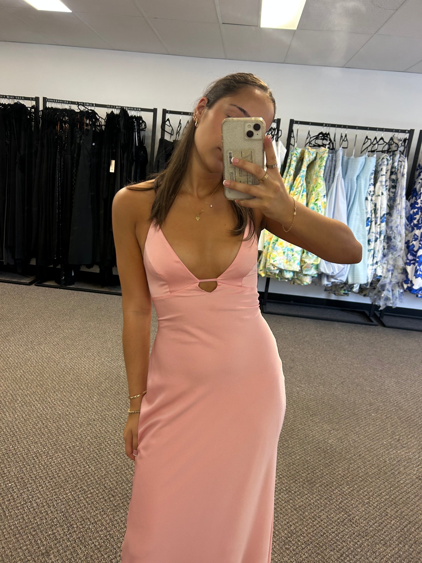 PASTEL PINK TIME TO SHINE SLIP DRESS