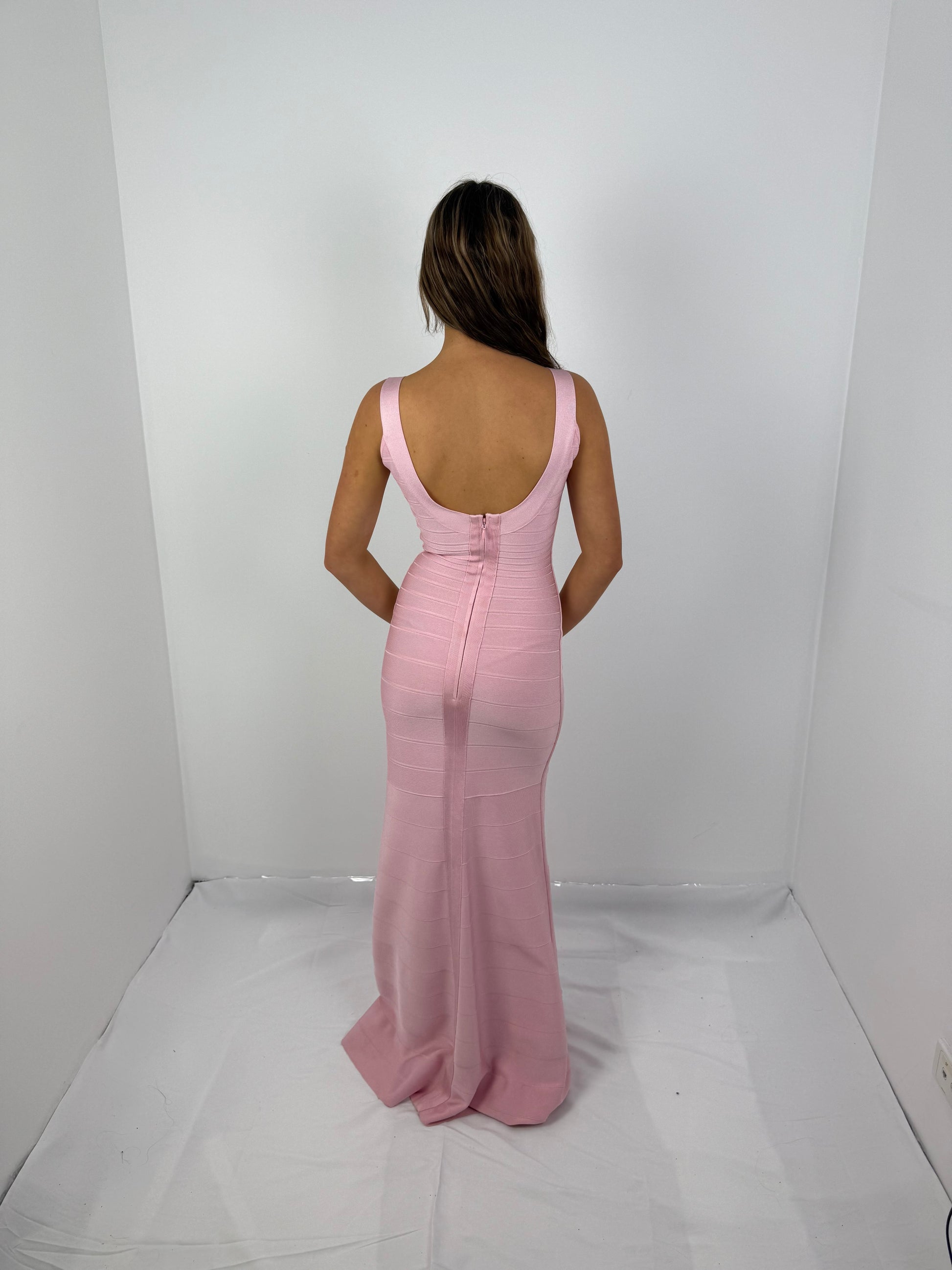 LIGHT PINK ELLEN BANDAGE GOWN – Aquino's Attire