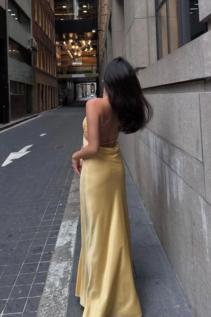 CUSTARD SATURATION POINT SLIP DRESS - SALE