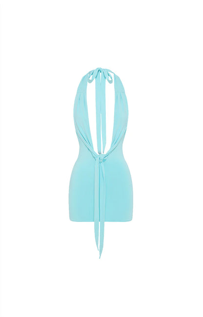 AQUAMARINE BEMBÉ MINI DRESS