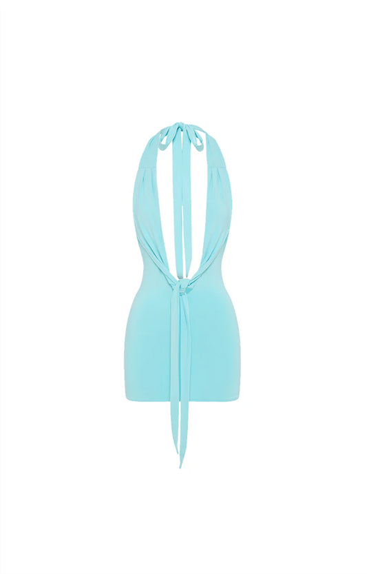AQUAMARINE BEMBÉ MINI DRESS