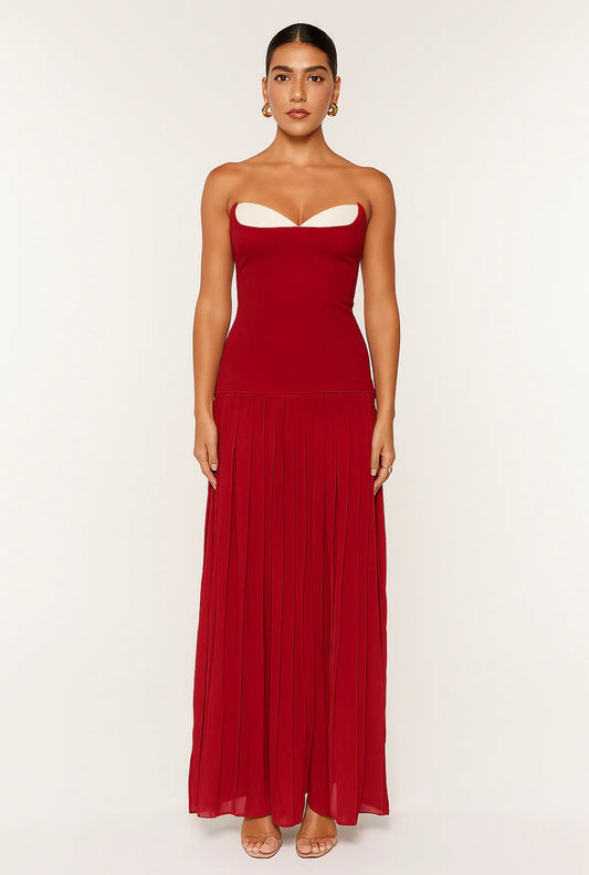 RASPBERRY NICOLETTE DRESS