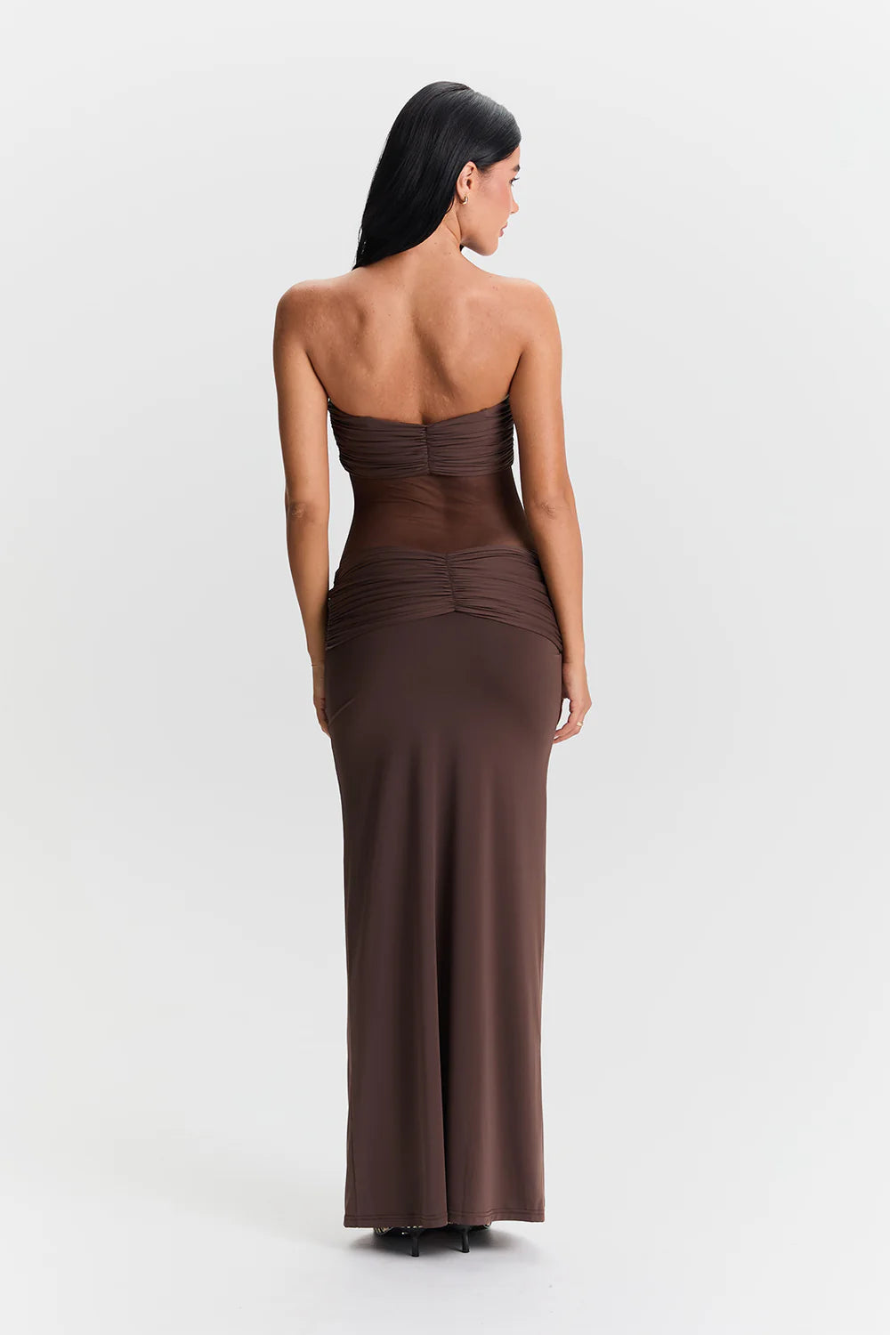 BROWN AMARA MAXI DRESS