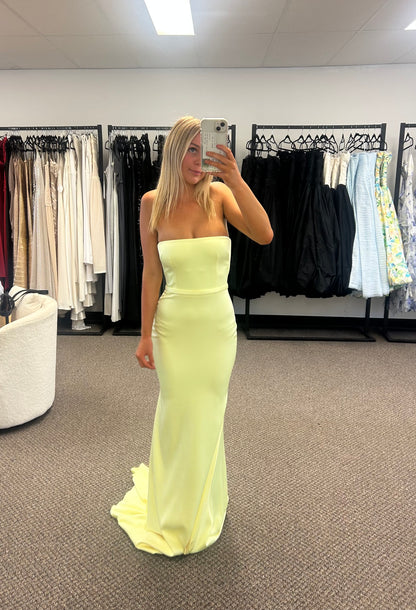 LIME CASSIDY STRAPLESS GOWN