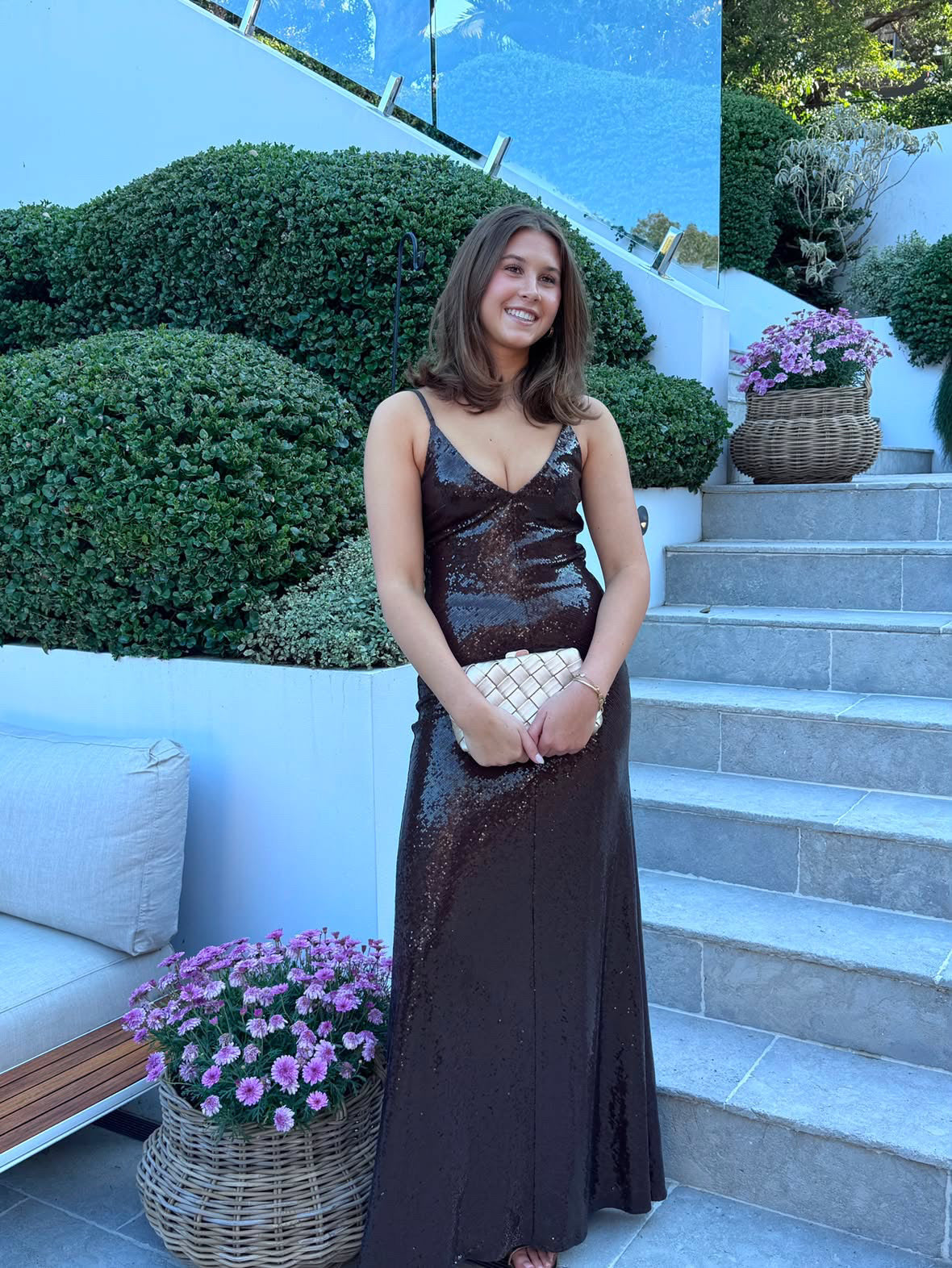 BROWN DREAM MAKER SLIP DRESS