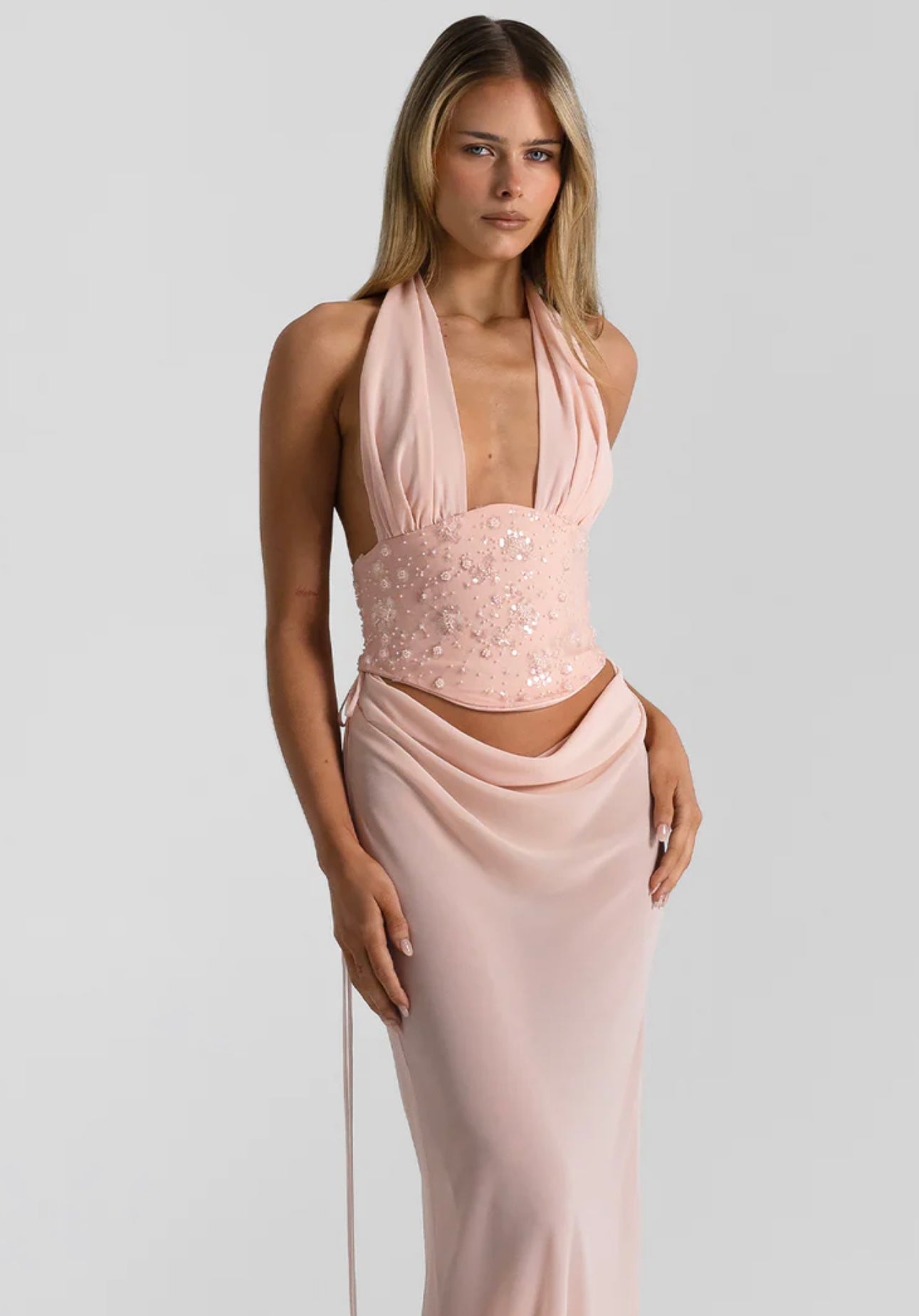 PINK ALLIRA MAXI SKIRT