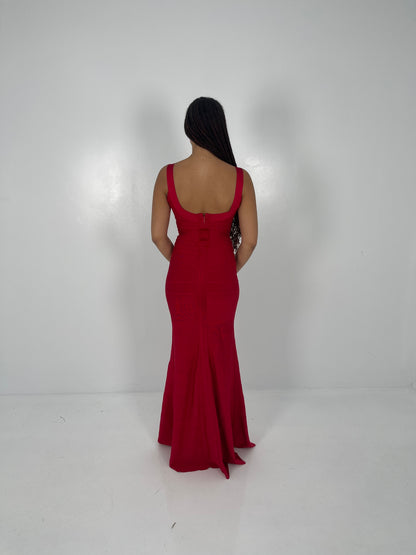 RED ELLEN BANDAGE GOWN