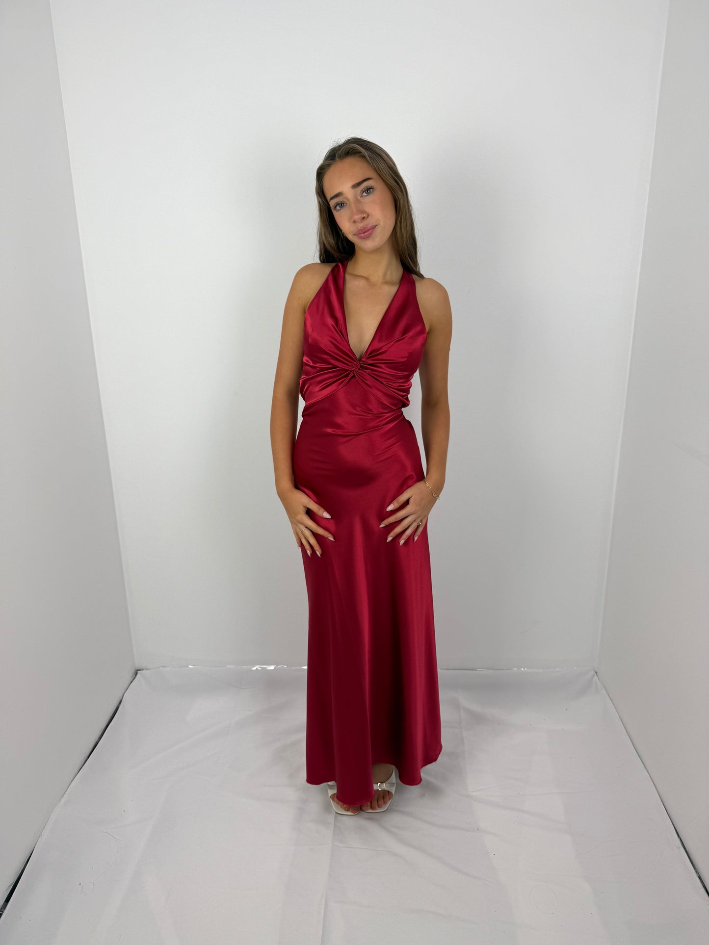 LIPSTICK RED GODDESS GOWN