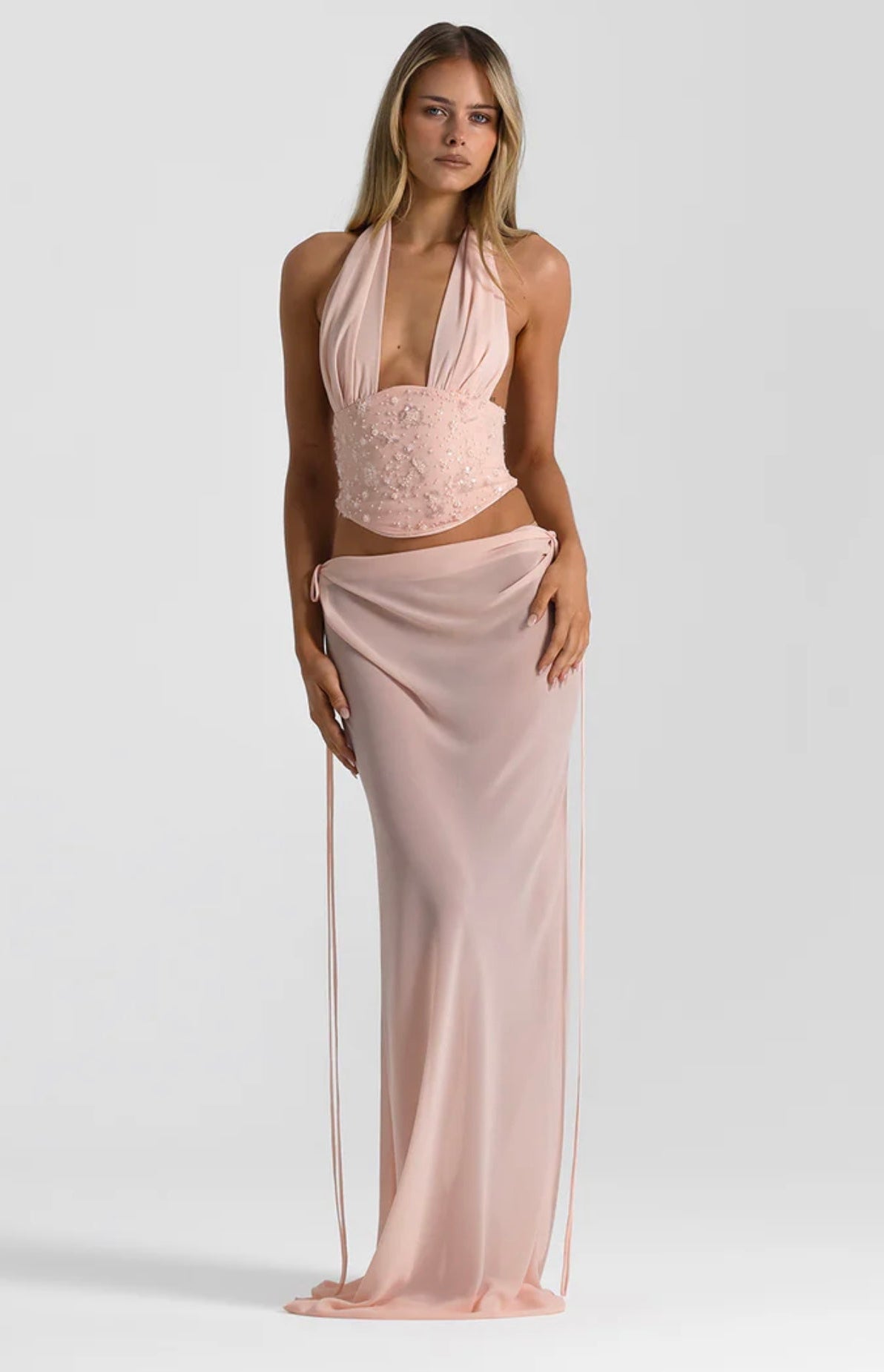 PINK ALLIRA MAXI SKIRT