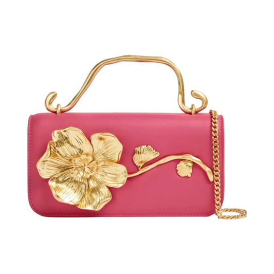 CELESTE FLOWER CLUTCH - MAGENTA