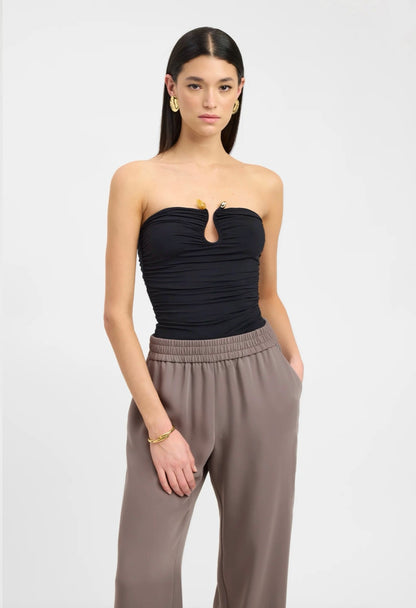 BLACK TAYLA TRIM TOP - SALE