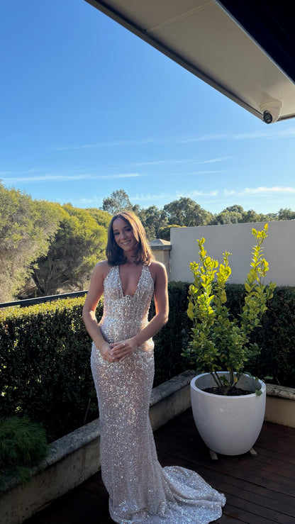 GOLDEN MIRAGE NUDE DRESS