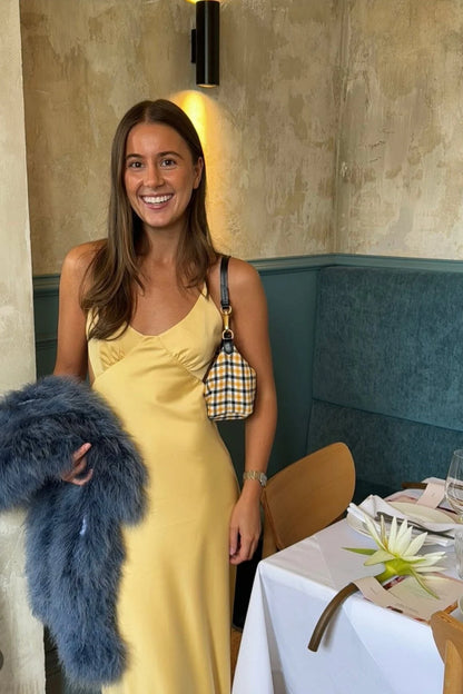 CUSTARD SATURATION POINT SLIP DRESS - SALE