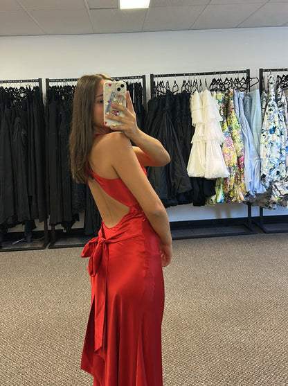 BRIGHT RED GODDESS GOWN