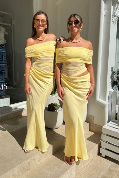 BUTTER NICO OFF SHOULDER MAXI