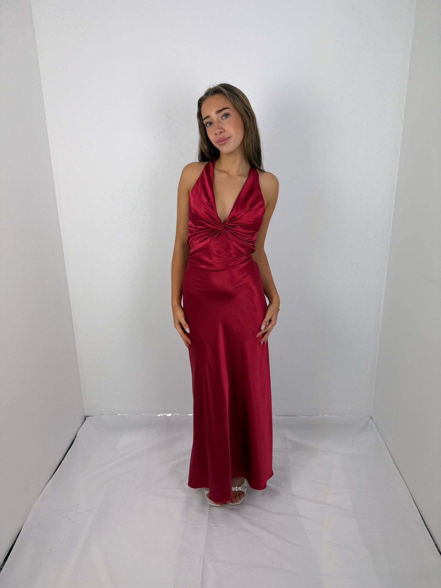 LIPSTICK RED GODDESS GOWN