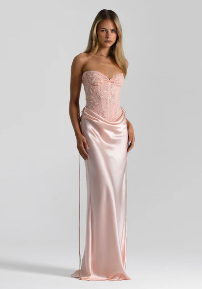 PINK EVELYN MAXI SKIRT